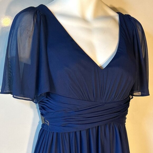 David's Bridal Navy Blue Maternity Wedding Dress - Picture 5 of 10